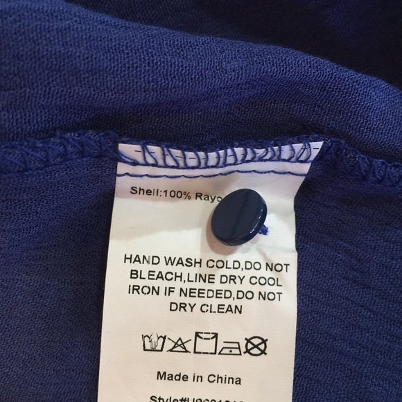 Suzanne Betro NWT 1X Swiss Dot Blue Top Blouse - Picture 5 of 8